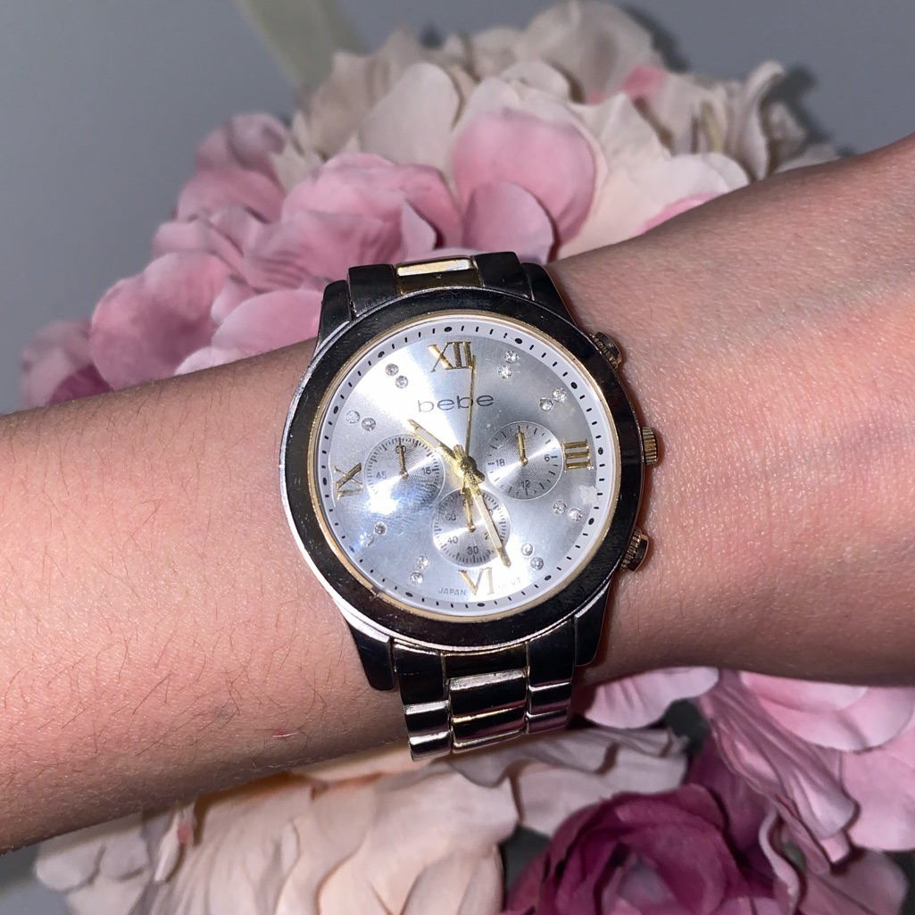 Bebe Silver Watch And Gold Accents Watch